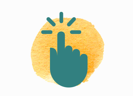 icon showing clicking hand